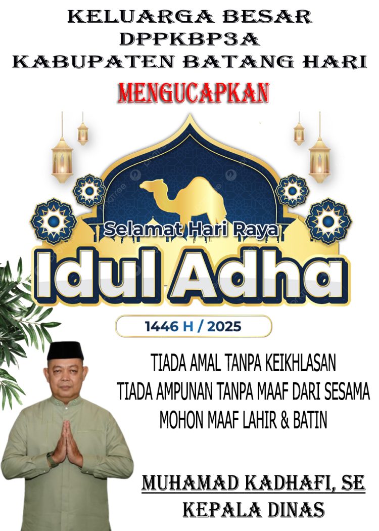 Keluarga Besar DPPKBP3A Kabupaten Batang Hari Mengucapkan Selamat Hari Raya Idul Adha