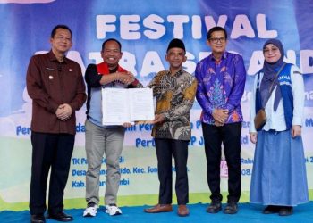 Pertamina EP Jambi Serahkan Pengelolaan TK Patra Serandi ke Desa Talang Belido